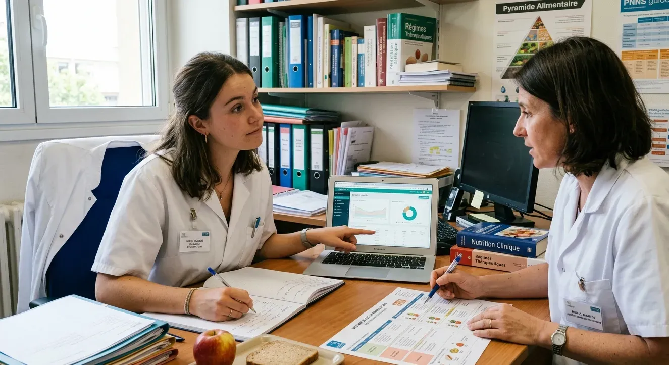 Étudiante en BTS Diététique en stage dans une structure de santé