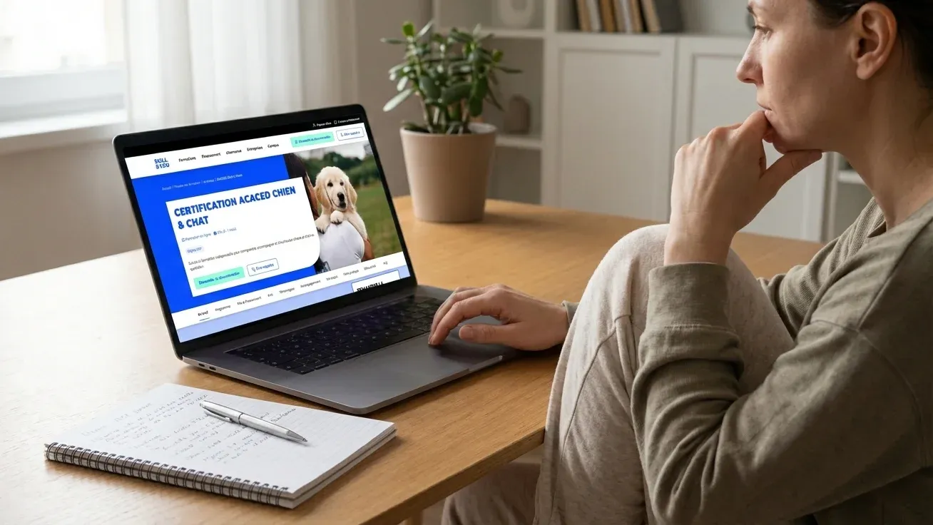 Personne consultant une certification RS sur le site de Skill & You