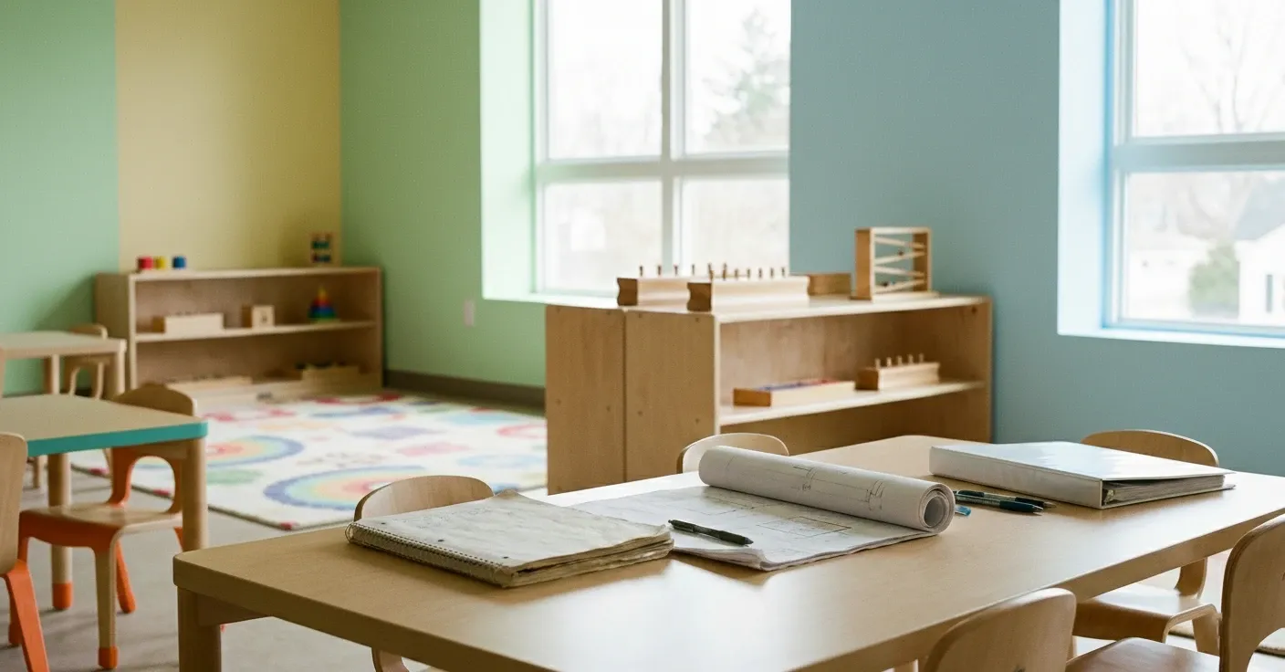 Projet de création d’une structure d’accueil petite enfance, espace en cours d’aménagement