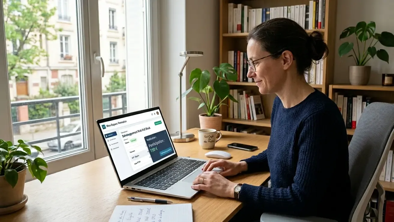 Consultation du compte CPF avec affichage du reste à charge de 150 € pour une formation en 2026